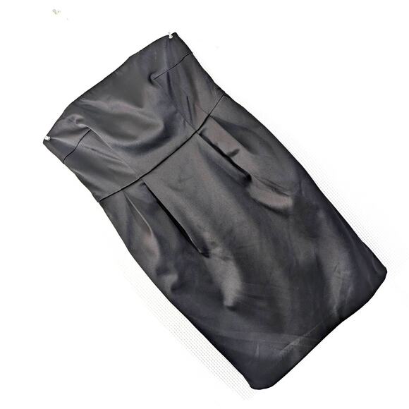 EXPRESS DESIGN STUDIO! LUXE BLACK SATIN WRAPPED STYLE GLAM DRESS! SZ 2 - Picture 11 of 11